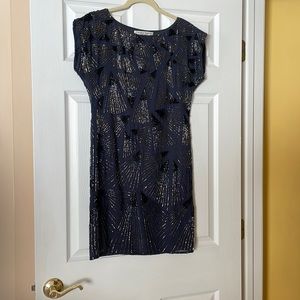 Trina Turk mini navy sequin dress